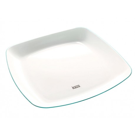 Haus Plato Cuadrado Turquesa Doble Fondo-ComercializadoraZeus- 1037149671