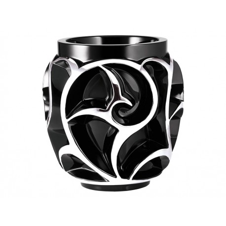 Lalique Florero Tourbillons Negro Esmalte Plata-ComercializadoraZeus- 79822884