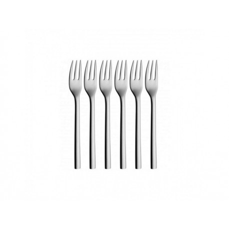 WMF Juego de Tenedores para Pastel Nuova 6 Piezas Plata-ComercializadoraZeus- 1043126438