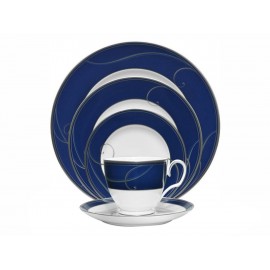 Noritake Vajilla Platinum Wave Indigo 96 Piezas Blanco-ComercializadoraZeus- 1047574532