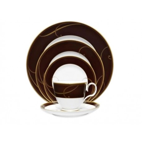 Noritake Vajilla Golden Wave Chocolate 96 Piezas-ComercializadoraZeus- 1047574541