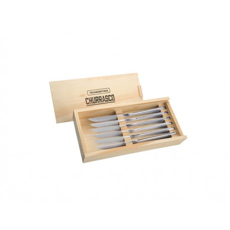 Tramontina Juego de Cuchillos para Asado Zurique 6 Piezas Plata-ComercializadoraZeus- 1043655961