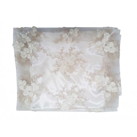 Blanme Camino de Mesa Rectangular Blanme Crudo Rositas2 SY2ECM025-2-13-ComercializadoraZeus- 1040346003