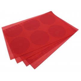 Haus Set de Manteles Individuales Rojo Canica-ComercializadoraZeus- 1039327895