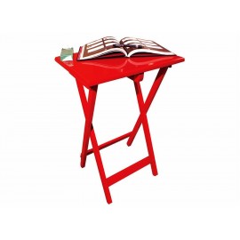 Haus Mesa Plegable Rojo Brillante-ComercializadoraZeus- 1026438477