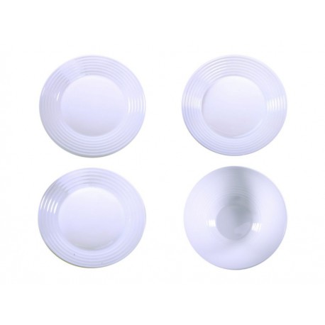 Luminarc Vajilla con 19 Piezas Blanca-ComercializadoraZeus- 1050543915