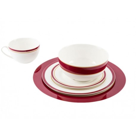 Martha Debayle Home Vajilla Leones 30 Piezas Rojo-ComercializadoraZeus- 1050441942