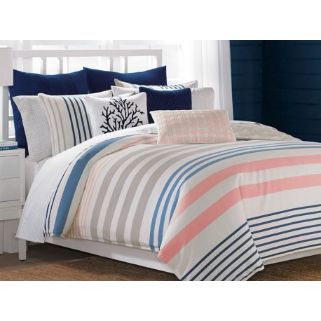 Nautica Set de Edredón Leighton Coral Matrimonial-Queen Size-ComercializadoraZeus- 1057083125