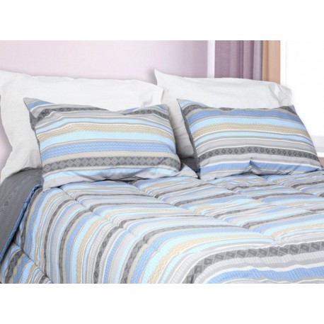 Set de Edredón matrimonial Promos gris-ComercializadoraZeus- 1058100524