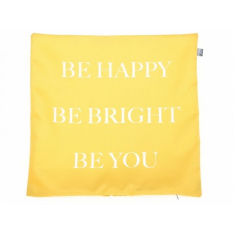 Funda para cojín Home Sweet Home Happy amarilla-ComercializadoraZeus- 1057789308