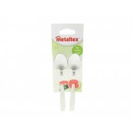 Metaltex Juego de Cucharas para Toronja 2 Piezas Blanco-ComercializadoraZeus- 1013429908