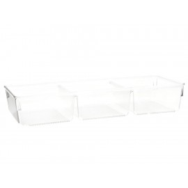 Interdesign Organizador con 3 Divisiones Transparente Linus-ComercializadoraZeus- 1039957562