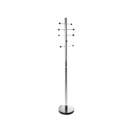 Perchero Pie con 10 Ganchos Movible Plata-ComercializadoraZeus- 1042089156