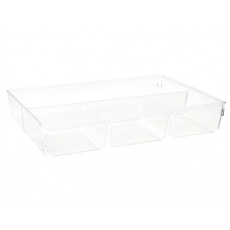 Interdesign Organizador con 4 Divisiones Transparente Linus-ComercializadoraZeus- 1039957571