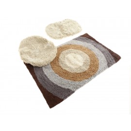 Home Concepts Juego de Baño Café Claro Set Mod Circles-ComercializadoraZeus- 1037124491