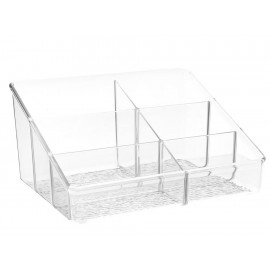 Interdesign Organizador con 6 Divisiones Vanity Transparante-ComercializadoraZeus- 1039958526