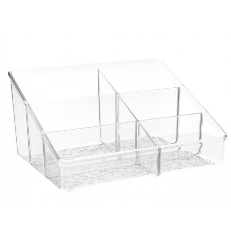 Interdesign Organizador con 6 Divisiones Vanity Transparante-ComercializadoraZeus- 1039958526