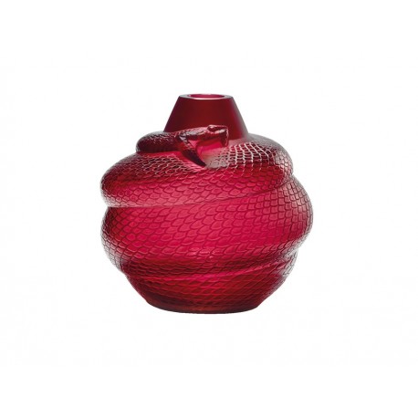 Lalique Florero Serpiente Rojo-ComercializadoraZeus- 1000956054