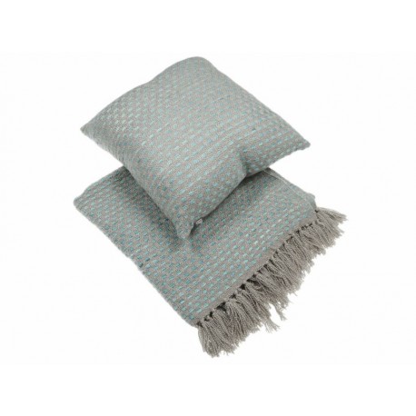 Unisource Set de Cojín y Frazada Turquesa-ComercializadoraZeus- 1052936256