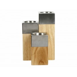 Set portavela Haus Deko café claro-ComercializadoraZeus- 1053116317