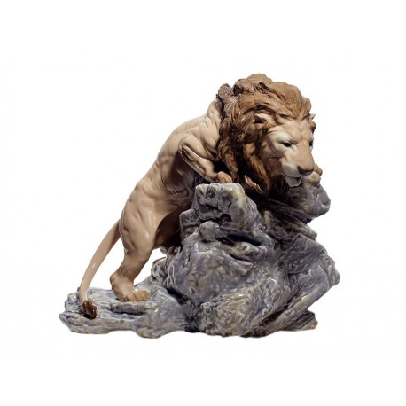 Lladró Escultura León al Acecho-ComercializadoraZeus- 1013324863