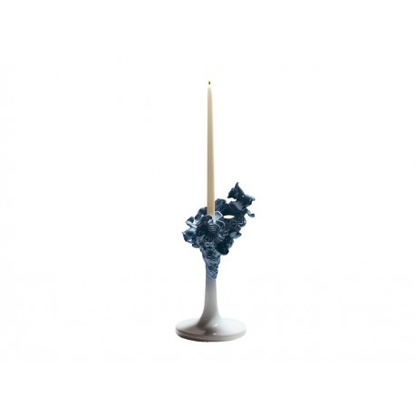 Lladró Escultura Naturo - Candelabro Sencillo (Azul)-ComercializadoraZeus- 1037271884