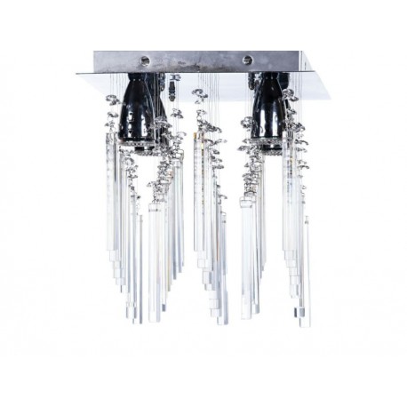 Plafón Gamalux P99040/4 acero-ComercializadoraZeus- 1050474344