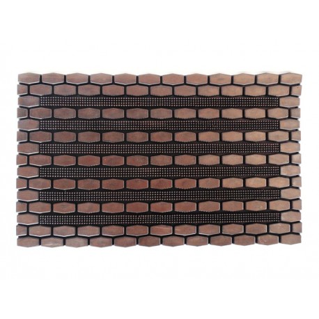 Wood Link Pink Tapete de Entrada 45 x 75 Café-ComercializadoraZeus- 1010210158
