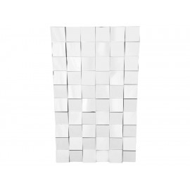 Silver Squares Espejo Contemporáneo Gris Acero-ComercializadoraZeus- 1026916697