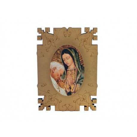 Religioso Retablo de Virgen Maria y Juan Pablo II Mediano-ComercializadoraZeus- 1041877835