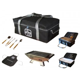 Kit de Asador Hobby Grill portátil negro-ComercializadoraZeus- 1019323214
