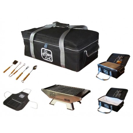 Kit de Asador Hobby Grill portátil negro-ComercializadoraZeus- 1019323214