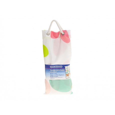 Duschy Cortina Flowers Blanco Liso-ComercializadoraZeus- 1031913213