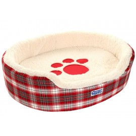 Christian Dog Cama Estilo Escocés para Perro Roja-ComercializadoraZeus- 1043078174