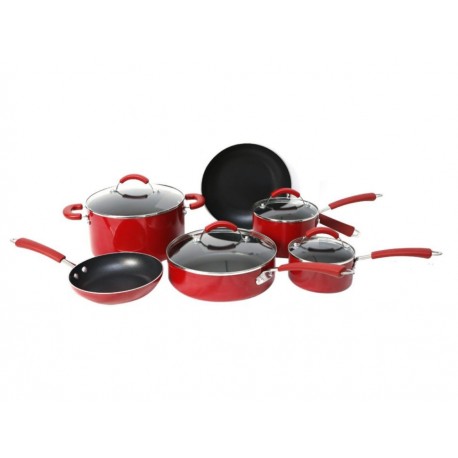 Farberware Batería de Cocina Millennium Roja 12 Piezas-ComercializadoraZeus- 1052271343