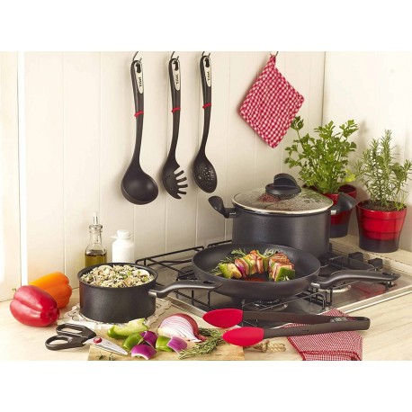 T-FAL E4660402-1 T-Fal Batería de 8 piezas Negra 8-ComercializadoraZeus- 1042487283