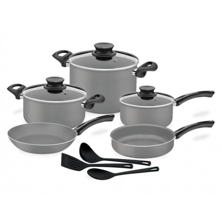 Batería de Cocina Tramontina París 11 piezas gris-ComercializadoraZeus- 1057447644