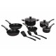 T-FAL Batería de Cocina de Platinum Negro 12 Piezas-ComercializadoraZeus- 1009280860