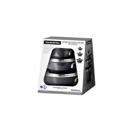 Tramontina Set de 3 Ollas Gris Obscuro-ComercializadoraZeus- 1045340259