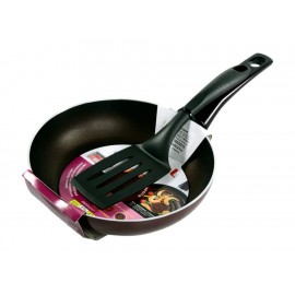 T-Fal Sartén Pleasure Rio Red 20 cm  Espátula-ComercializadoraZeus- 1047702051
