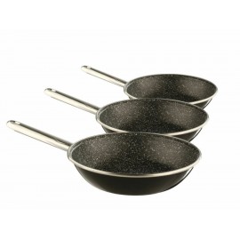 Set de 3 Sartenes Vasconia Rustic Granite negro-ComercializadoraZeus- 1055305966