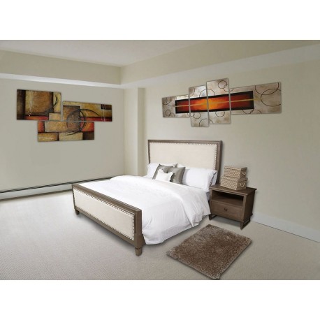 Farzin Pie de Cama Vegas 105 x 70 Beige-ComercializadoraZeus- 1002673149