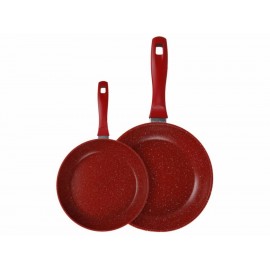 Flavor Stone Set de 2 Sartenes Rojo-ComercializadoraZeus- 1052957962
