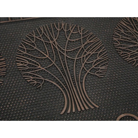 Trees Tapete de Entrada Negro-ComercializadoraZeus- 1048568331