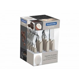 Tramontina Juego de Cubiertos 24 Piezas Beige-ComercializadoraZeus- 1027287782