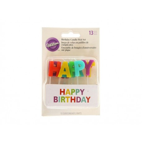 Wilton Velas de Letras Happy Birthday-ComercializadoraZeus- 1016180021