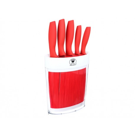 Crown Baccara Juego de 6 Cuchillos en Bloque Rojo-ComercializadoraZeus- 1040486671