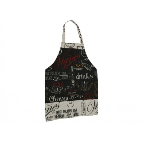 Haus Delantal con Bolsa Estampado Negro-ComercializadoraZeus- 1051533905