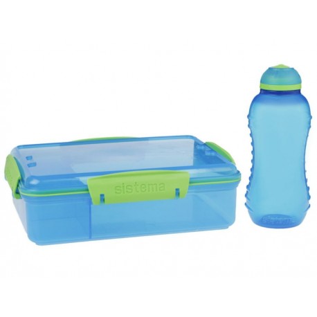 Sistema Lonchera con Botella Azul-ComercializadoraZeus- 1051678261
