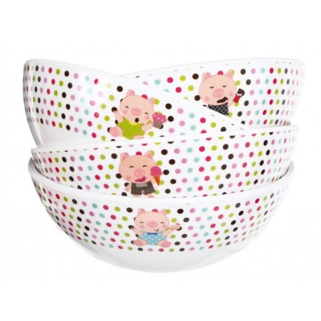 Crown Baccara Juego de 4 Bowls Baby Pig-ComercializadoraZeus- 1053675375